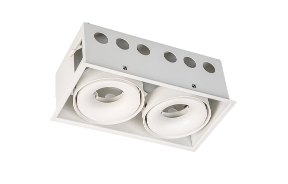 Корпус светильника алюминий потолочный встраиваемый  поворотный, Белый, IP20, COMBO-CRD2-WH-2. Фото 3