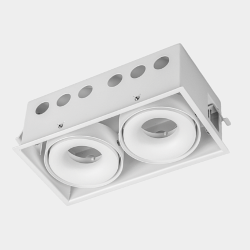 'Корпус светильника алюминий потолочный встраиваемый  поворотный, Белый, IP20, COMBO-CRD2-WH-2 009944