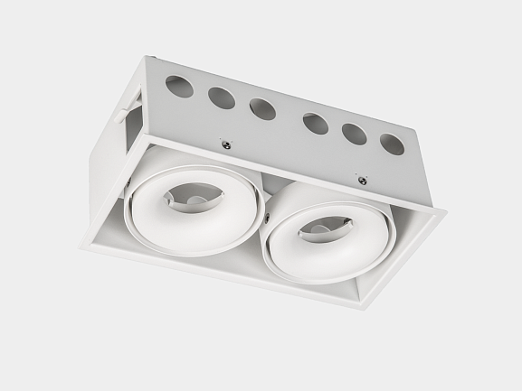 'Корпус светильника алюминий потолочный встраиваемый  поворотный, Белый, IP20, COMBO-CRD2-WH-2. Фото 3