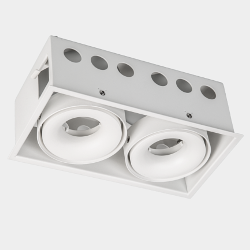 'Корпус светильника алюминий потолочный встраиваемый  поворотный, Белый, IP20, COMBO-CRD2-WH-2 009944