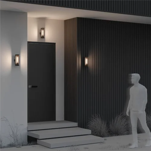 Настенный светильник (бра) Conf E27x1 15Вт IP 54 (Графит) - фото 7