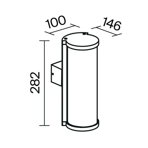 Настенный светильник (бра) Conf E27x1 15Вт IP 54 (Графит) - фото 2