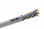 Кабель витая пара U/UTP 4х2х24AWG(0.51мм) кат.5E PVC indoor Fluke tested 305м (м) PRO TOKOV ELECTRIC TKP-C06-U42-5E-305-PVC - фото