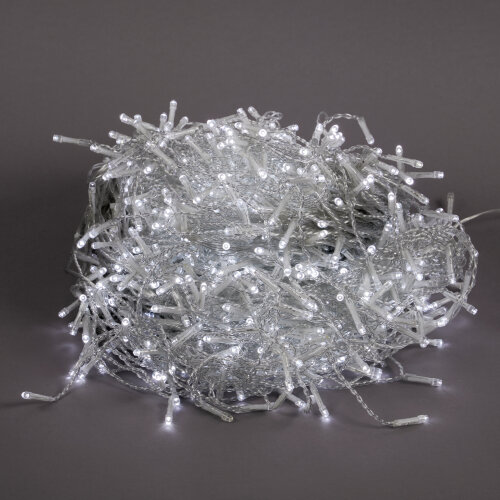 ULD-B25006-440-TTK WH IP44 Бахрома светодиодная с эффектом мерцания, 25м, Соединяемая, 440 светодиодов, Белый свет, Провод прозрачный - фото 1