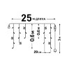 ULD-B25006-440-TTK WH IP44 Бахрома светодиодная с эффектом мерцания, 25м, Соединяемая, 440 светодиодов, Белый свет, Провод прозрачный - фото 9