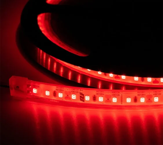 Лента светодиодная герметичная ELF 600SMD (2835), 12В, IP68, 5м, красный - фото