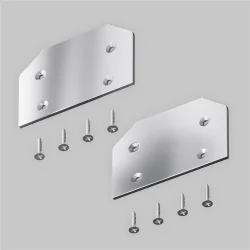 Заглушка торцевая к профилю, 2шт (Серебро)