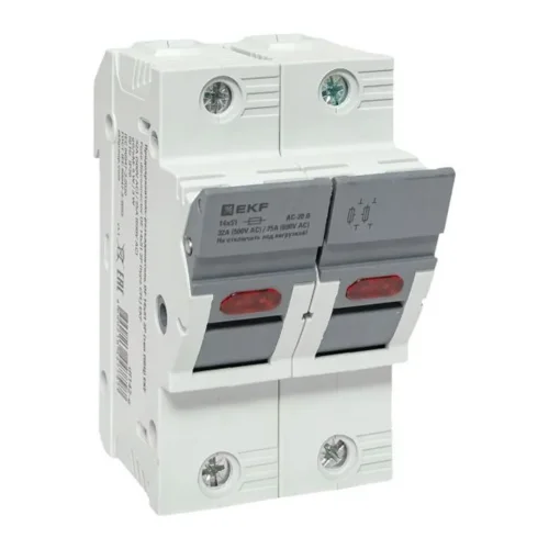 Предохранитель-разъединитель DF 14х51 2п (тип ПВЦ) EKF df142-e - фото