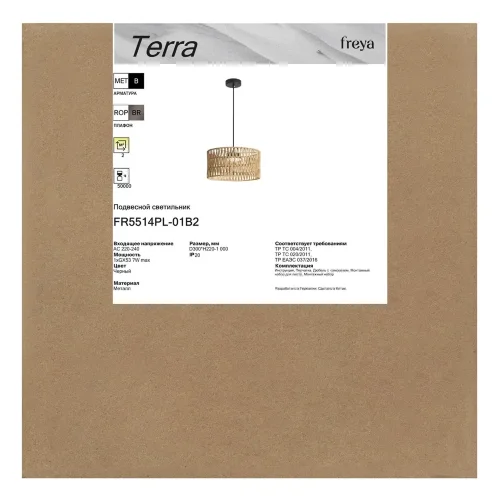 Подвесной светильник FR5514PL-01B2 Терра / Terra GX53x1 (Черный) FR5514PL-01B2 - фото 2