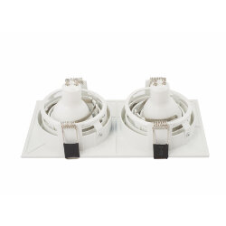 Встраиваемый светильник, IP 20, 50 Вт, GU10, белый, алюминий, Denkirs DK2122-WH