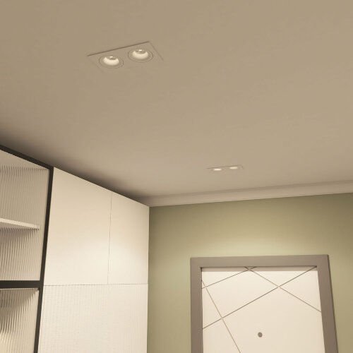 DK2122-WH Встраиваемый светильник, IP 20, 50 Вт, GU10, белый, алюминий. Фото 6