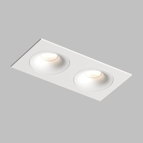 DK2122-WH Встраиваемый светильник, IP 20, 50 Вт, GU10, белый, алюминий.