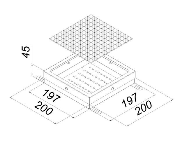 Универсальный офисный светодиодный светильник Грильято 20 Вт IP44 200x200x40 мм 4000K Призма - фото 2