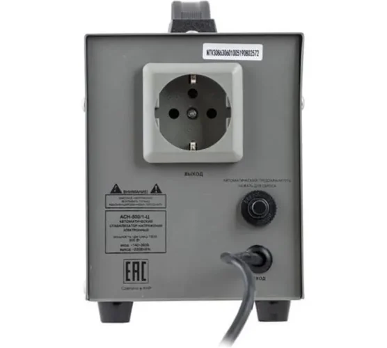 Стабилизатор напряжения АСН-500/1-Ц 1ф 0.5кВт IP20 релейный Ресанта 63/6/1 - фото 3