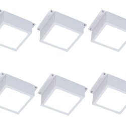 Универсальный офисный светодиодный светильник Грильято комплект 6 шт 36 Вт IP44 100x100x40 мм 6000K Опал