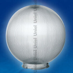 UFP-P250В SMOKE Рассеиватель призматический с насечками в форме шара для садово-парковых светильников, Диаметр 250мм, Тип соединения с крепежным элементом посадочный, Материал САН-пластик, Цвет дымчато-серый, Упаковка 4 шт, в групповой картонной коробке.