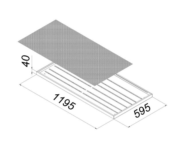 Универсальный офисный светодиодный светильник Армстронг 120 Вт IP20 1195x595x40 мм 4000К Призма - фото 2