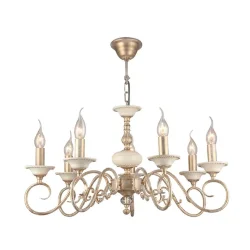 Люстра Perla E14х7 (Кремовый с Золотом)