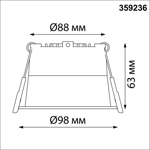 Светильник встраиваемый светодиодный «Novotech» 359236, серия: TRAN. Фото 2.