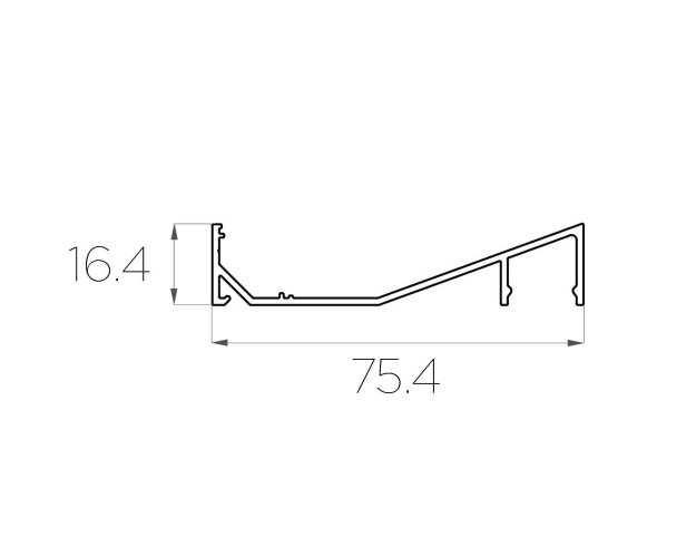 Профиль накладной алюминиевый для карниза LC-LPK-1675-2 Anod - фото 2