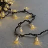 Гирлянда «Шишки» 10м Тепло-Белая 220В, 100 LED, Провод Черный Каучук 2,3мм, IP65. Фото 3.