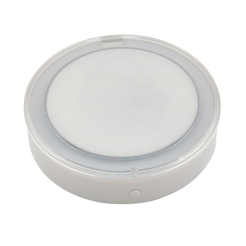 ULK-F70 2AAA WHITE Зеркало карманное с подсветкой 1Х+2Х, На батарейках 2AАА не в-к, Белый - фото 2