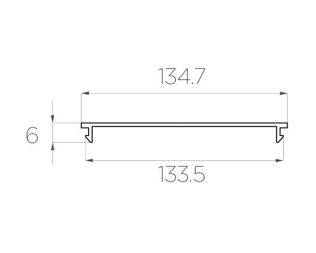 Рассеиватель поликарбонатный для профиля LC-LRM-M135-2 матовый - фото 2