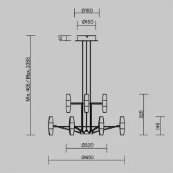 Подвесной светильник Arana 3000К 72Вт (Латунь)