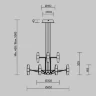 Подвесной светильник Арана / Arana 3000К 72Вт (Латунь) MOD401PL-L72BS3K - фото 2