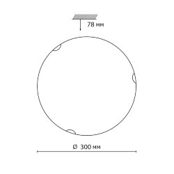 Настенно-потолочный светильник «Sonex» 7602/BL, серия: AMMONITE (накладной) - заменяемый LED модуль