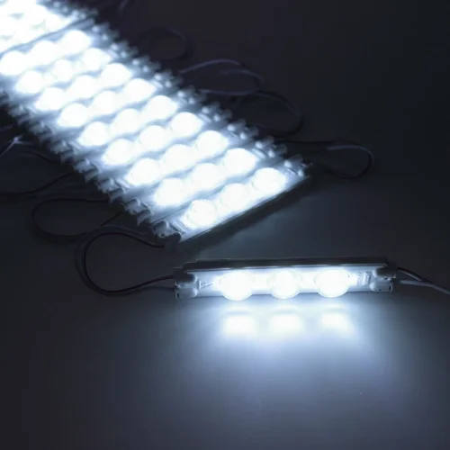 Светодиодный модуль 3030-3 MOD91 (2W, 220V, 45x15°, cool white, IP65) - фото I