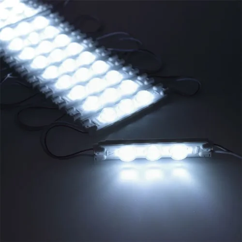 Светодиодный модуль 3030-3 MOD91 (2W, 220V, 45x15°, cool white, IP65) - фото I