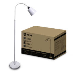 Светильник напольный под лампу ТНО 01-Е27Б 230В белый плафон, белый корпус IN HOME