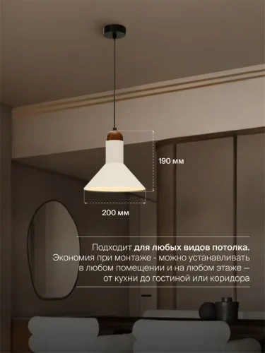 Подвесной светильник NUVOLT LPL-004GR (Белый) - фото 12