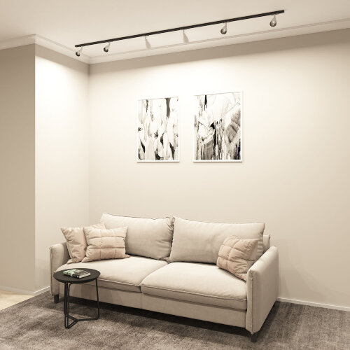 DK6050-BW+BK Трековый светильник IP 20, 15 Вт, GU10, черный с белым, алюминий, пластик. Фото 4