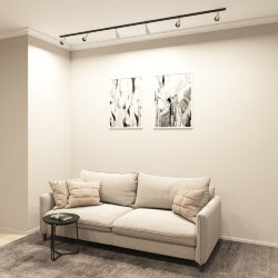 Трековый светильник IP 20, 15 Вт, GU10, черный с белым, алюминий, пластик, Denkirs DK6050-BW+BK