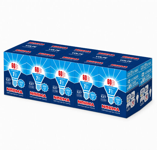 LED-G45-7W-NW-E27-FR-NR SET10 Лампа светодиодная, Форма шар, матовая, Серия Norma, Белый свет 4000K, Картон, Упаковка 10 штук - фото 1