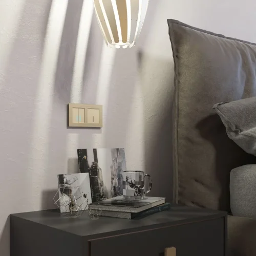 Рамка из металла на 2 поста Аluminium шампань алюминий W0021711 - фото 5