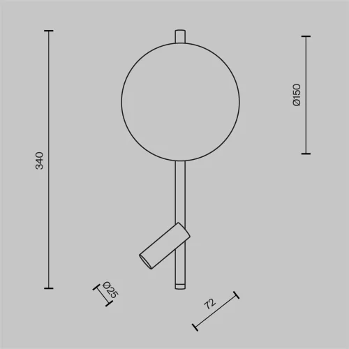 Настенный светильник (бра) Solution 3000К 9Вт (Черный) - фото 7