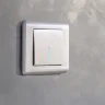 Выключатель одноклавишный с подсветкой (перламутровый рифленый) W1110113 - фото 2