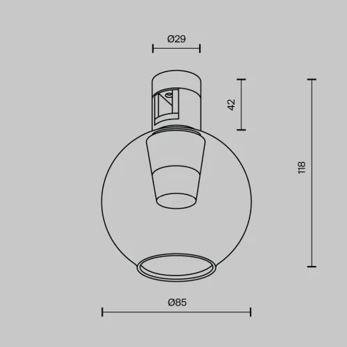 Трековый светильник Пузырь / Bubble Flarity 4000K 2Вт 120° (Латунь) TR148-1-3W4K-BS - фото 5