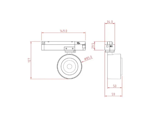 Трековый светильник Treo Unity  3000K 13Вт (Белый) - фото 4
