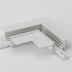 Коннектор угловой горизонтальный для встраиваемого низкопрофильного шинопровода SY-LINK, SY-LINK-CNLV-T2S-WH 013603