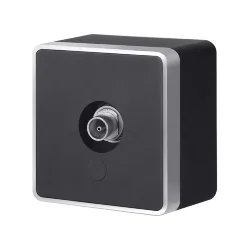 ТВ-розетка оконечная Gallant черный с серебром W5083034 W5083034