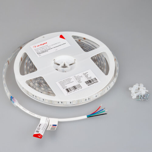 Светодиодная лента герметичная RTW-PU-B60-12.5mm 12V RGB (14.4 W/m, IP68, 5060, 5m) (Arlight) - фото 2