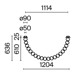 Потолочный светильник Amulet 3000К 36Вт (Золото)