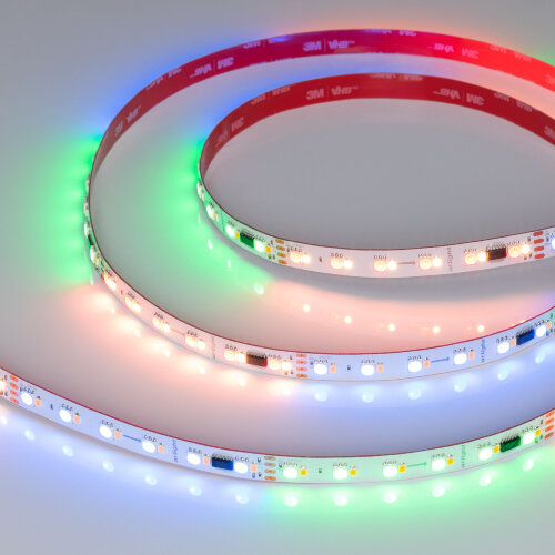 Светодиодная лента SPI-BA120-12mm 24V RGBW-Warm-PX6-BPT (16 W/m, IP20, 5060/2835, 5m) (Arlight, бегущий огонь) - фото 1
