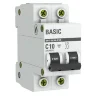 Выключатель автоматический модульный 2п C 10А 4.5кА ВА 47-29 Basic EKF mcb4729-2-10C - фото