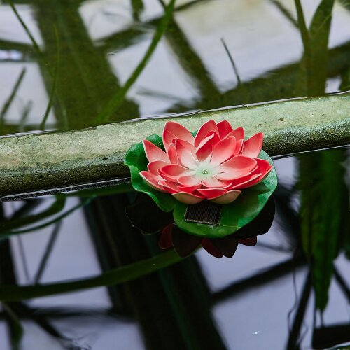 USL-S-826-PT060 RED WATERLILY Садовый светильник на солнечной батарее Красная кувшинка, Плавающий, 1 светодиода, Теплый белый свет, 1xААA Ni-Mh аккумулятор в-к, IP44, TM Uniel - фото 8