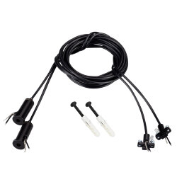 Подвес токопроводящий ARL-SL-LINE 2х2m Set BLACK (Arlight, провод 2х0.5) 045800